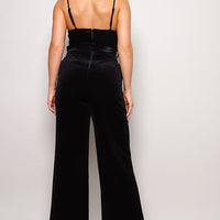 Samba Rhinestone Belt Velvet Jumpsuit - Passion 4 Fashion USA