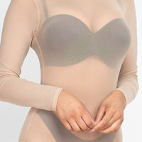 Sexy Sheer Mesh Long Sleeve Bodysuit - Passion 4 Fashion USA
