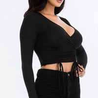 Shirred Cropped Top - Passion 4 Fashion USA