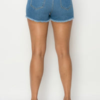 Side Chain Detailed Denim Shorts - Passion 4 Fashion USA