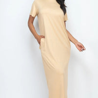 Side Pocket Tee Dress - Passion 4 Fashion USA
