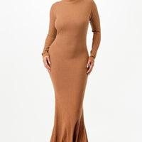 Soft Faux Wool Long Dress - Passion 4 Fashion USA