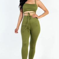 Solid Tie Front Cut Out Jumpsuit - Passion 4 Fashion USA