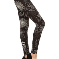 Super Soft Peach Skin Fabric, Multi-color Printed Knit Legging With Elastic High Waist Band - Passion 4 Fashion USA