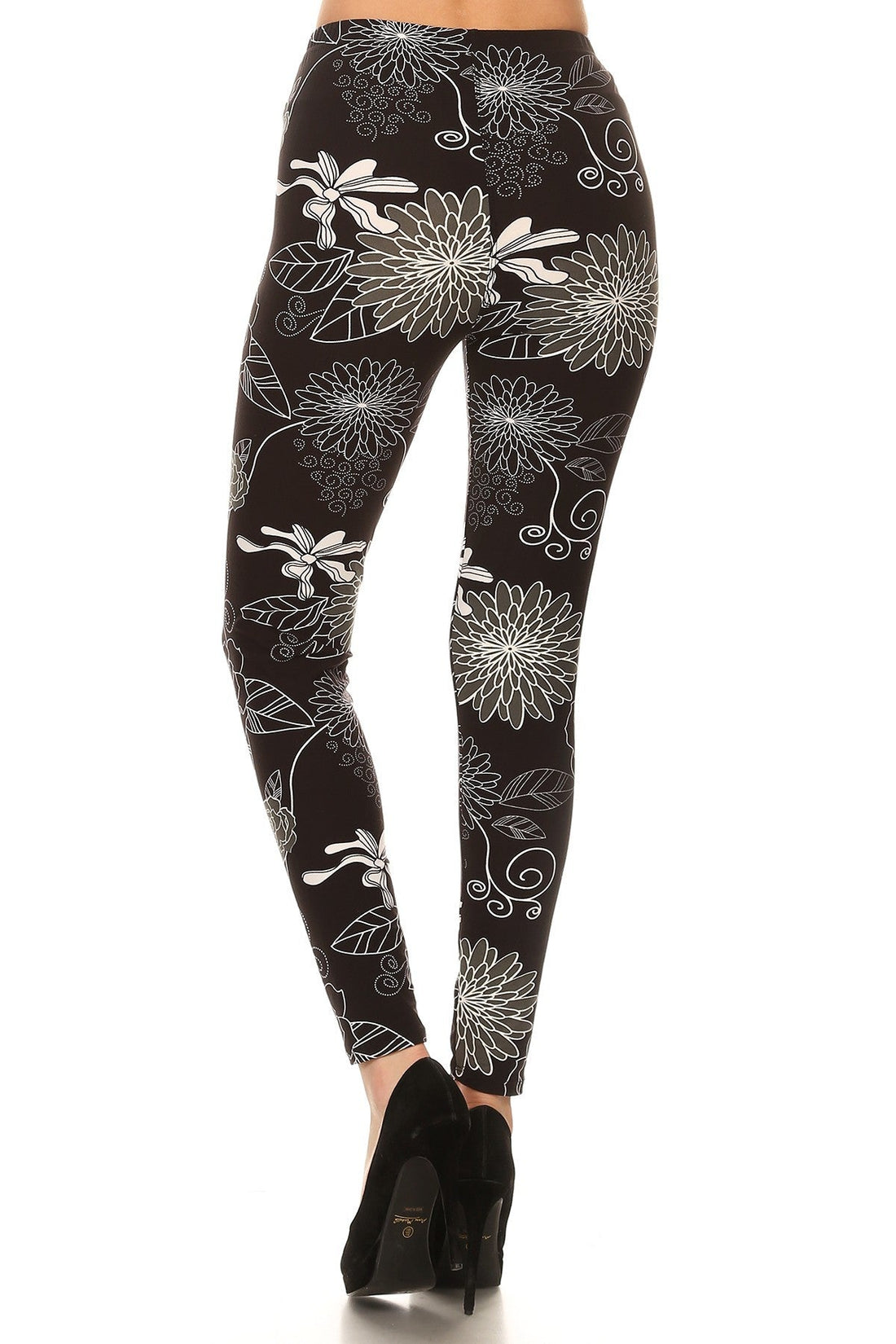 Super Soft Peach Skin Fabric, Multi-color Printed Knit Legging With Elastic High Waist Band - Passion 4 Fashion USA