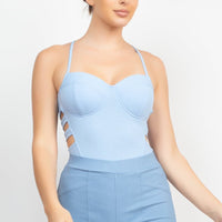 Sweetheart Side Cutouts Bodysuit - Passion 4 Fashion USA