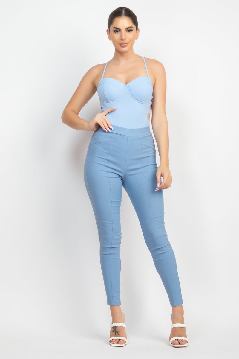 Sweetheart Side Cutouts Bodysuit - Passion 4 Fashion USA