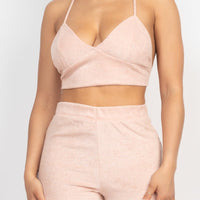 Terry Towel Bralette Top & Mini Shorts Set - Passion 4 Fashion USA