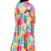 Tropical floral maxi skirt & top set - Passion 4 Fashion USA