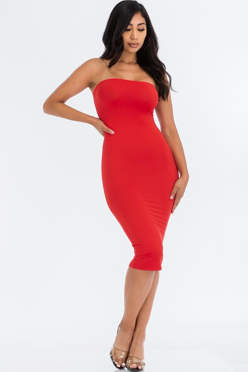Tube Bodycon Dress - Passion 4 Fashion USA