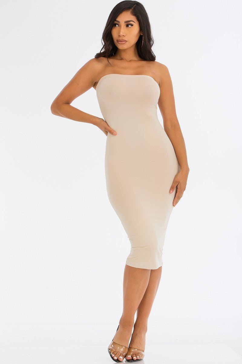Tube Bodycon Dress - Passion 4 Fashion USA