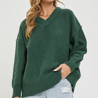 V Neck Oversized Sweater - Passion 4 Fashion USA