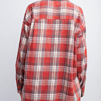 Washed Plaid Button Down Shirt - Passion 4 Fashion USA