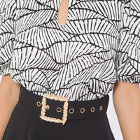 Woven Print Top Fashion Romper - Passion 4 Fashion USA