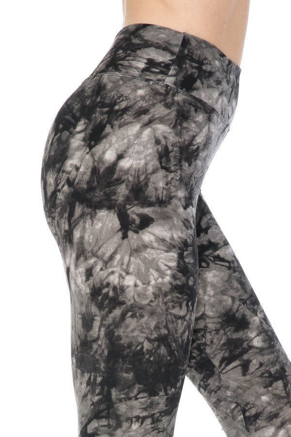 Yoga Style Banded Lined Multi Printed Knit Legging With High Waist - Passion 4 Fashion USA