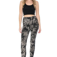 Yoga Style Banded Lined Multi Printed Knit Legging With High Waist - Passion 4 Fashion USA
