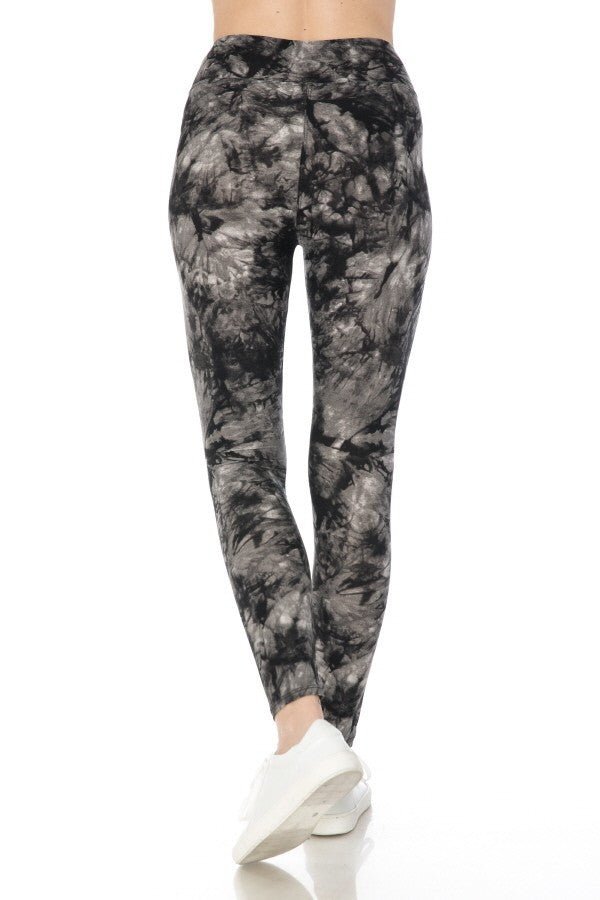 Yoga Style Banded Lined Multi Printed Knit Legging With High Waist - Passion 4 Fashion USA