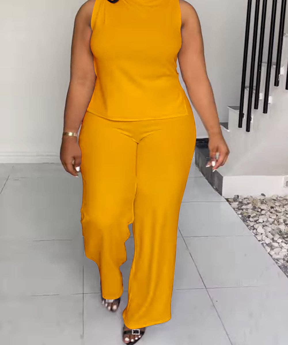 Sleeveless Wide-Leg Jumpsuit