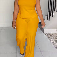 Sleeveless Wide-Leg Jumpsuit