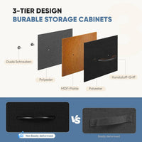 Matte Black Nine Drawer Dresser With Durable Fabric