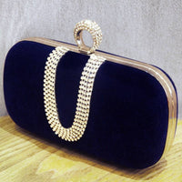 Fashion Velvet Rhinestone Evening Bag