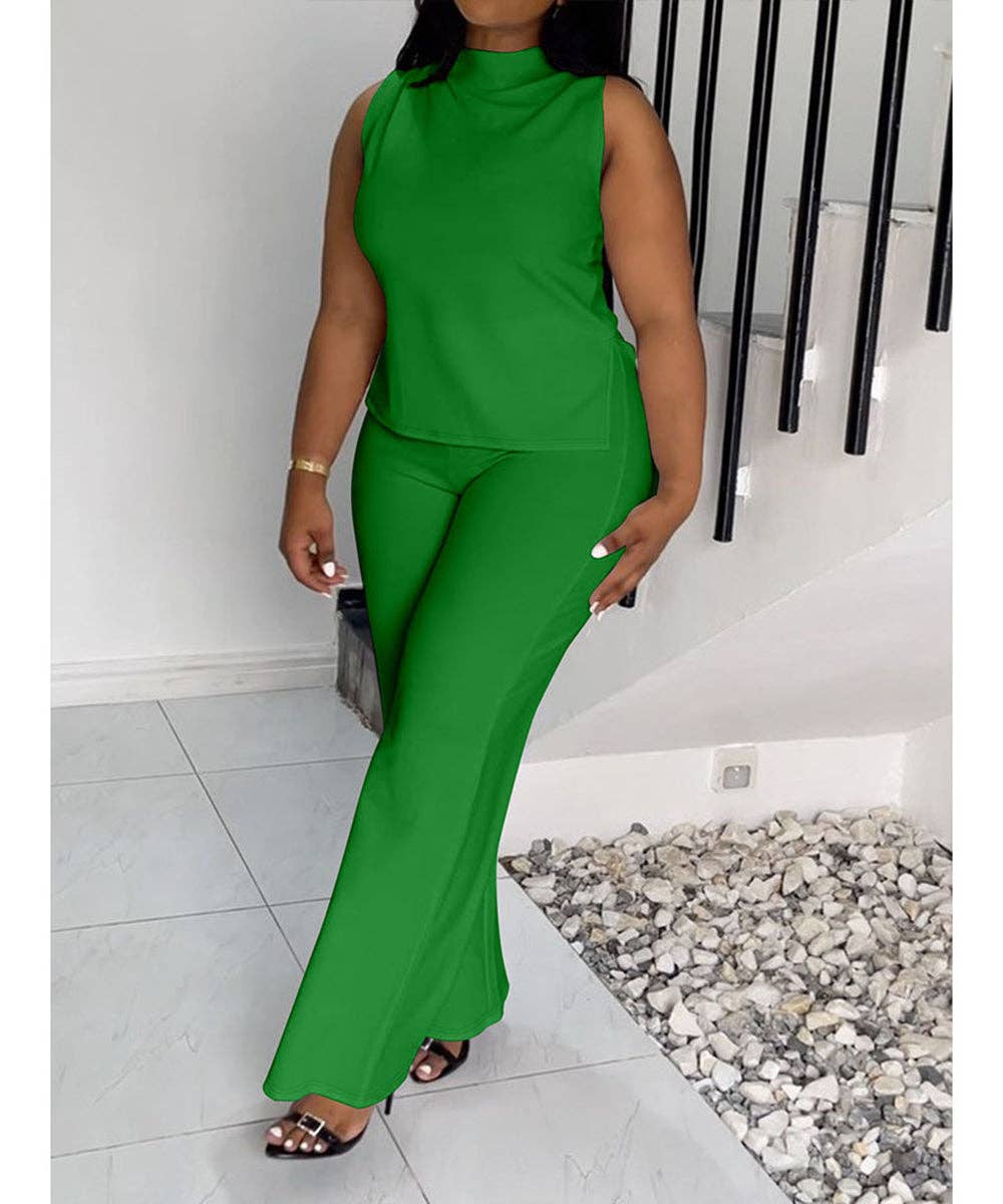Sleeveless Wide-Leg Jumpsuit