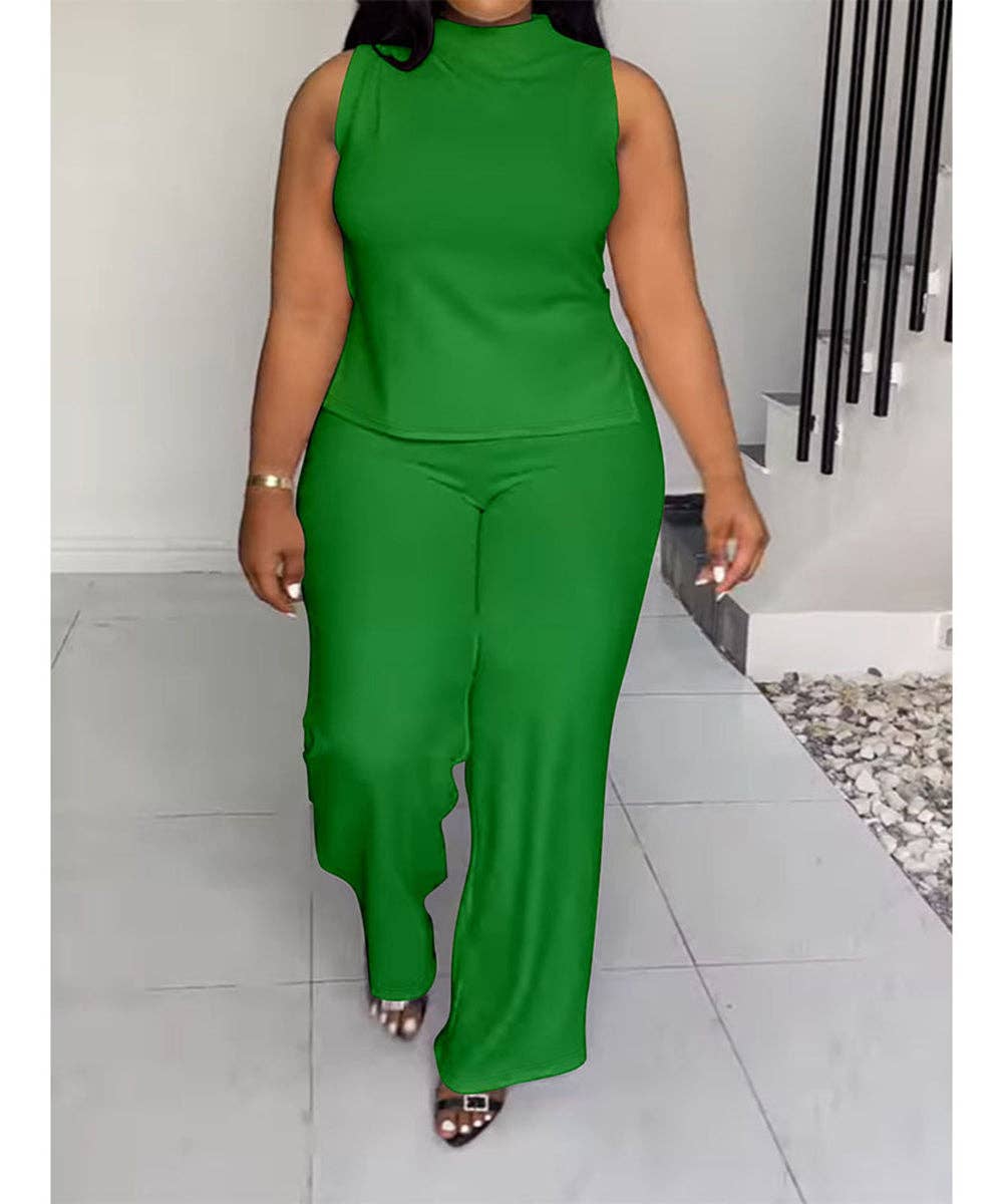 Sleeveless Wide-Leg Jumpsuit