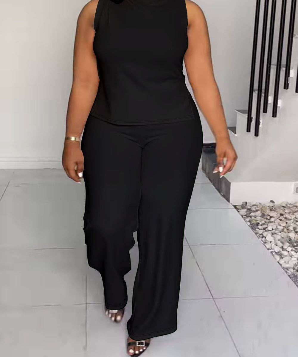 Sleeveless Wide-Leg Jumpsuit