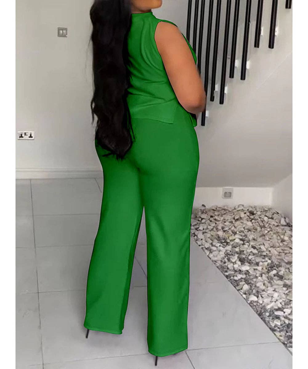 Sleeveless Wide-Leg Jumpsuit