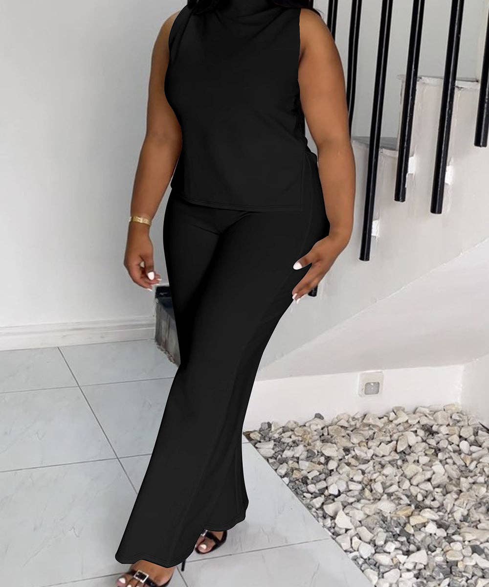 Sleeveless Wide-Leg Jumpsuit