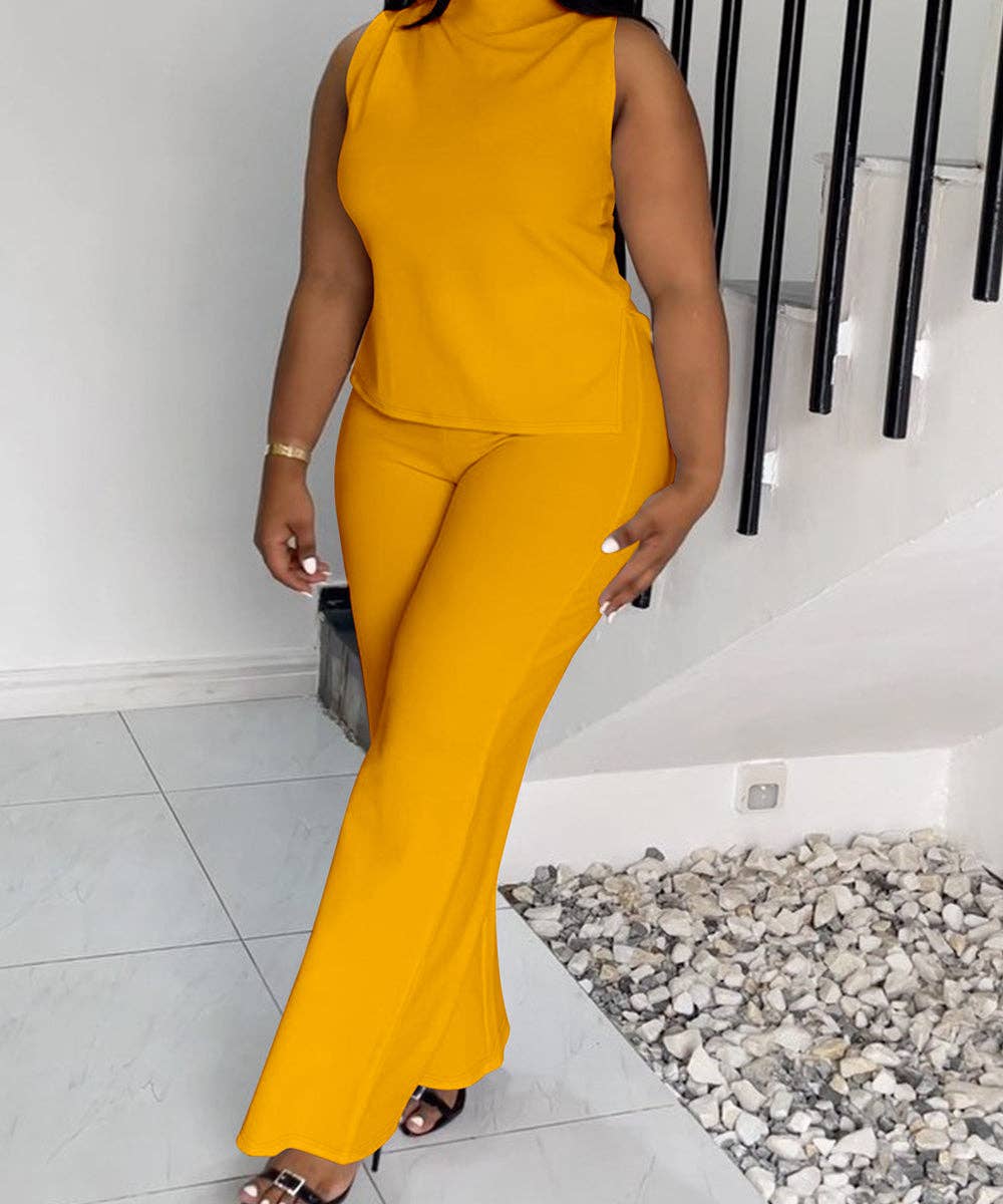 Sleeveless Wide-Leg Jumpsuit