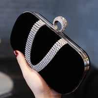 Fashion Velvet Rhinestone Evening Bag