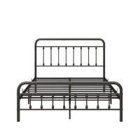 Full Metal Platform Bed Frame With Headboard, Strong Slat Support, No Box Spring Needed,Easy Assembly Black Box Spring Not Required Full Black Metal Bedroom Bed Frame Metal