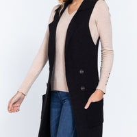 Sleeveless Long Sweater Vest