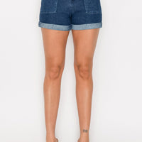 Belted Paperbag Denim Shorts - Passion 4 Fashion USA