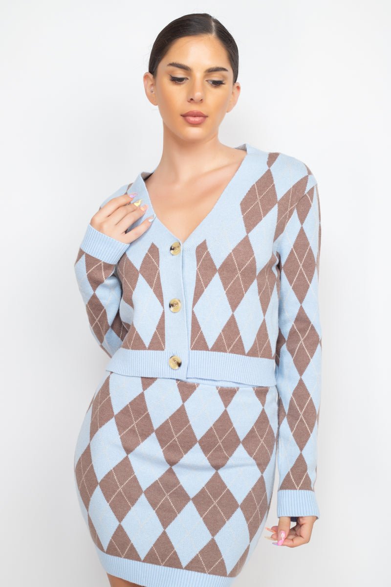 Diamond Button-front Cardigan Top - Passion 4 Fashion USA