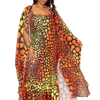 Dot Robe With Wrist Band - Passion 4 Fashion USA