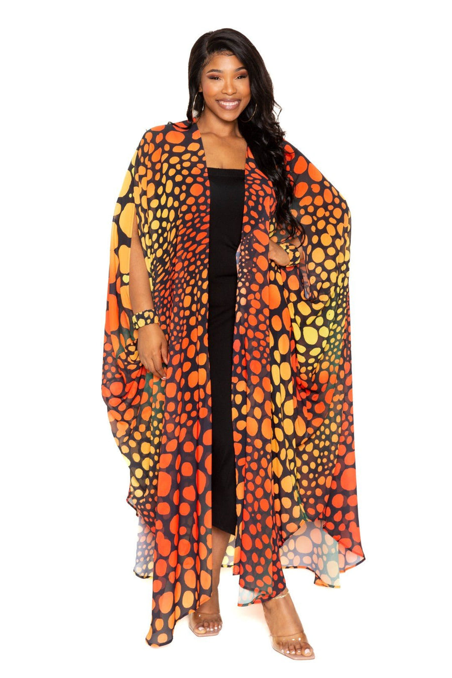 Dot Robe With Wrist Band - Passion 4 Fashion USA