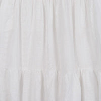 Embroidered white V neckline tiered dress - Passion 4 Fashion USA