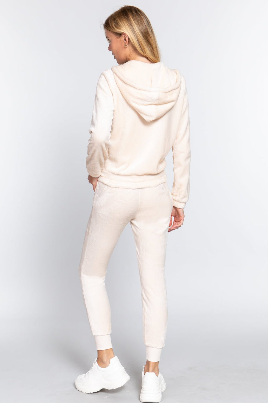 Faux Fur Jacket & Jogger Pants Set - Passion 4 Fashion USA