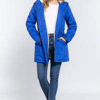 Fleece Lined Fur Hoodie Utility Jacket - Passion 4 Fashion USA