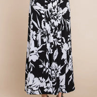 Floral Printed Maxi Skirt With Elastic Waistband - Passion 4 Fashion USA