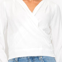 Front Wrap Surplice Neck Top - Passion 4 Fashion USA