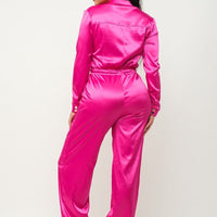 Front Zipper Pockets Top And Pants Jumpsuit - Passion 4 Fashion USA