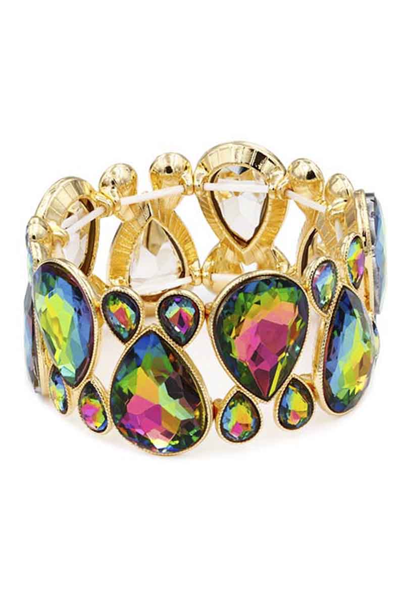 Gem Crystal Stone Stretch Bracelet - Passion 4 Fashion USA