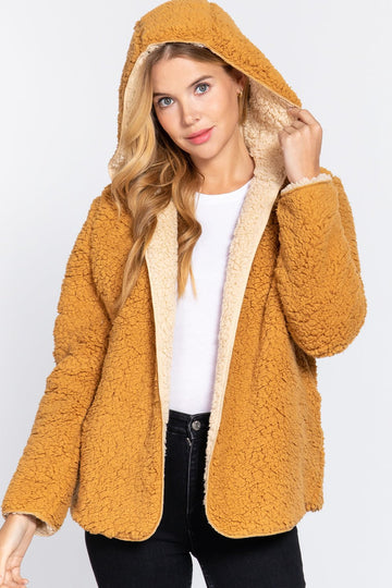 Hoodie Faux Fur Reversible Jacket - Passion 4 Fashion USA