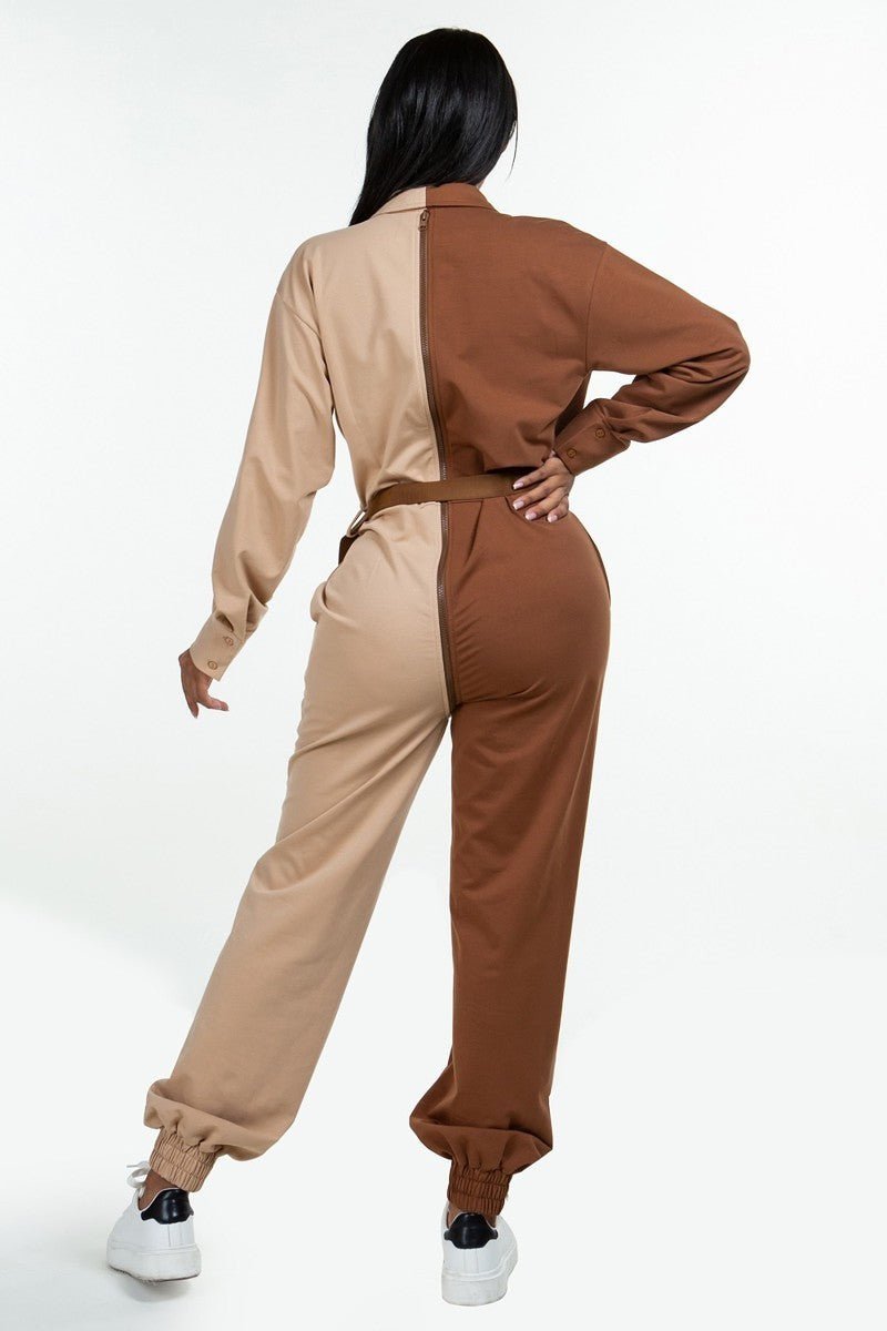 Long Sleeve Oversized Cozy Shirt Jumpsuit - Passion 4 Fashion USA