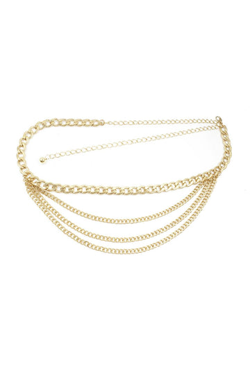 Metal Multi Chain Layered Bally Chain Belt - Passion 4 Fashion USA