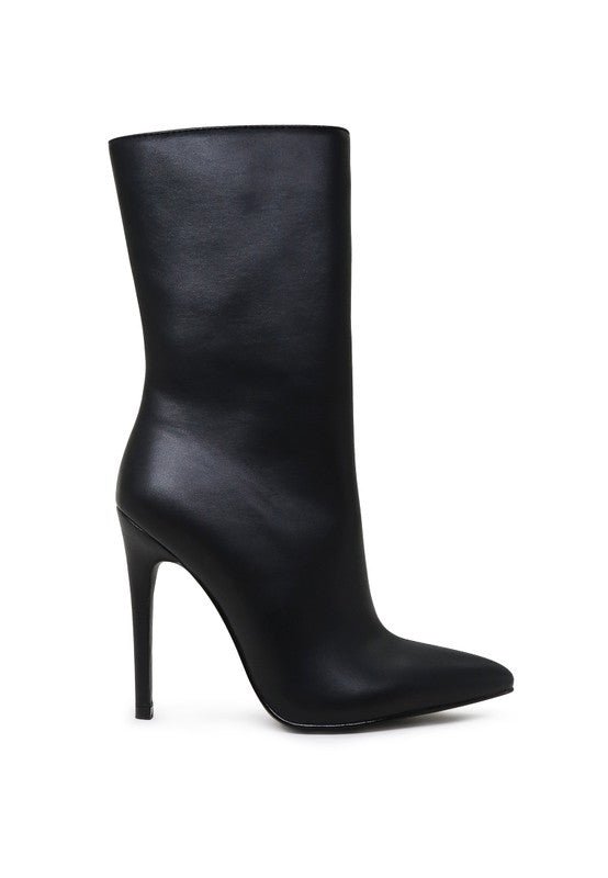 MICAH POINTED STILETTO HIGH ANKLE BOOTS - Passion 4 Fashion USA