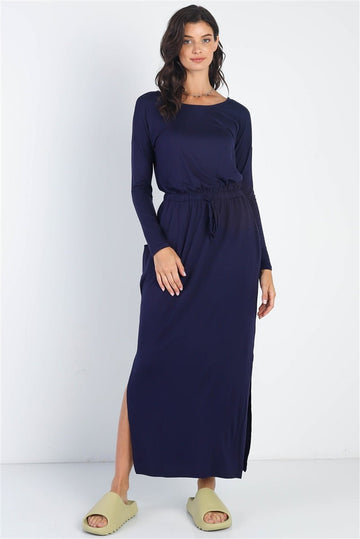 Midi Sleeve Basic Maxi Dress - Passion 4 Fashion USA